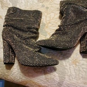 Slouch sparkle boots